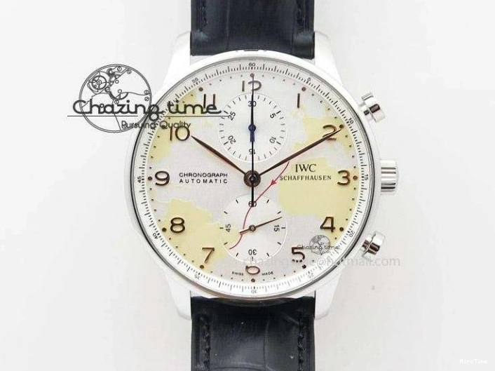 MIROTIME 0422 Thermal Portuguese Real PR Real Annual Calendar IW503501 RG ZF 1:1 Best Edition White Dial on Black Leather Strap A 7150